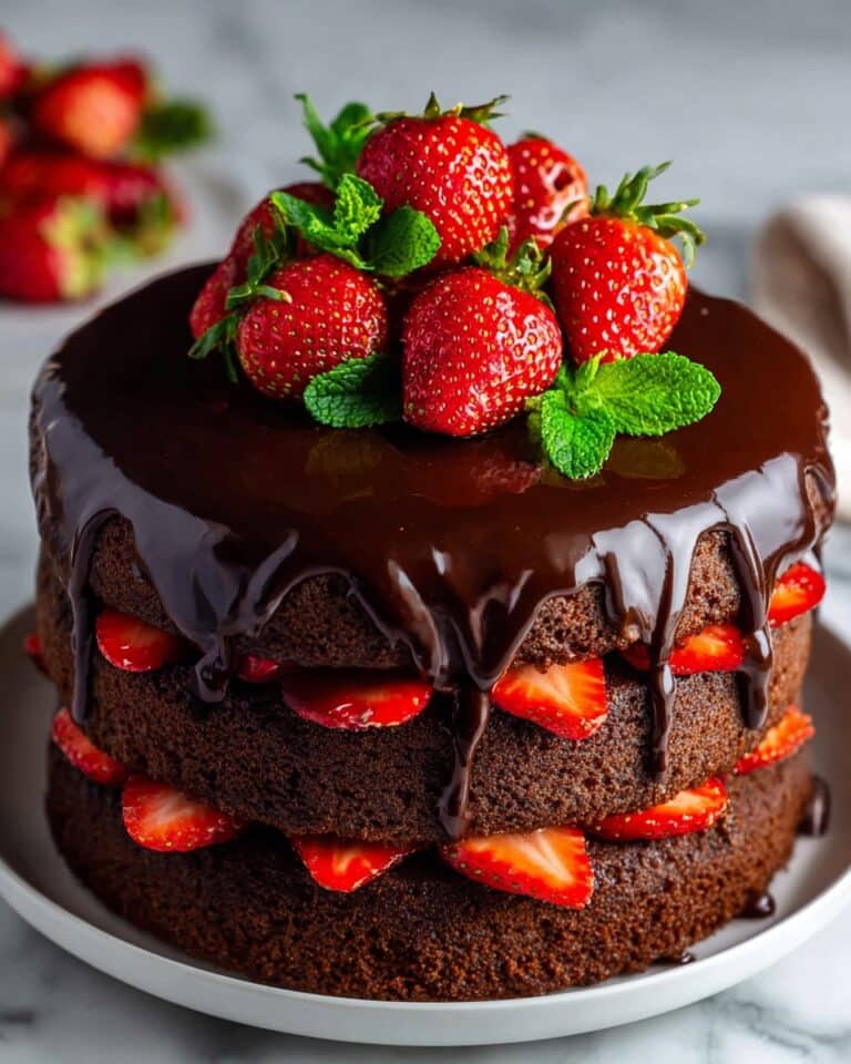 Chocolate Strawberry Layer Cake Recipe