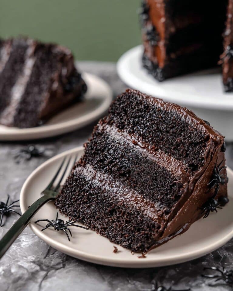 Black Velvet Cake with Black Cocoa Buttercream Recipe