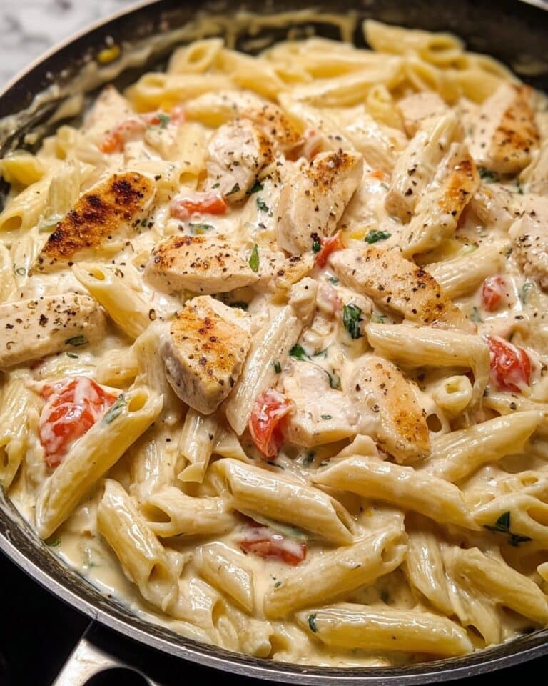 Creamy Cajun White Cheddar Ranch Chicken Pasta Recipe