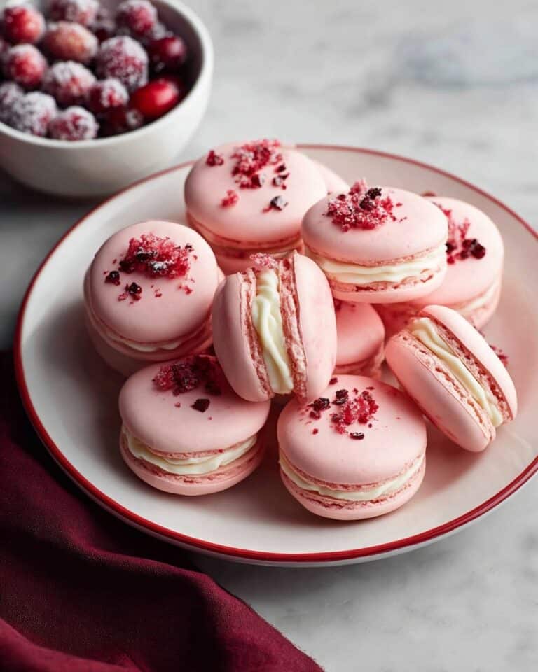 Cranberry White Chocolate Macarons Recipe