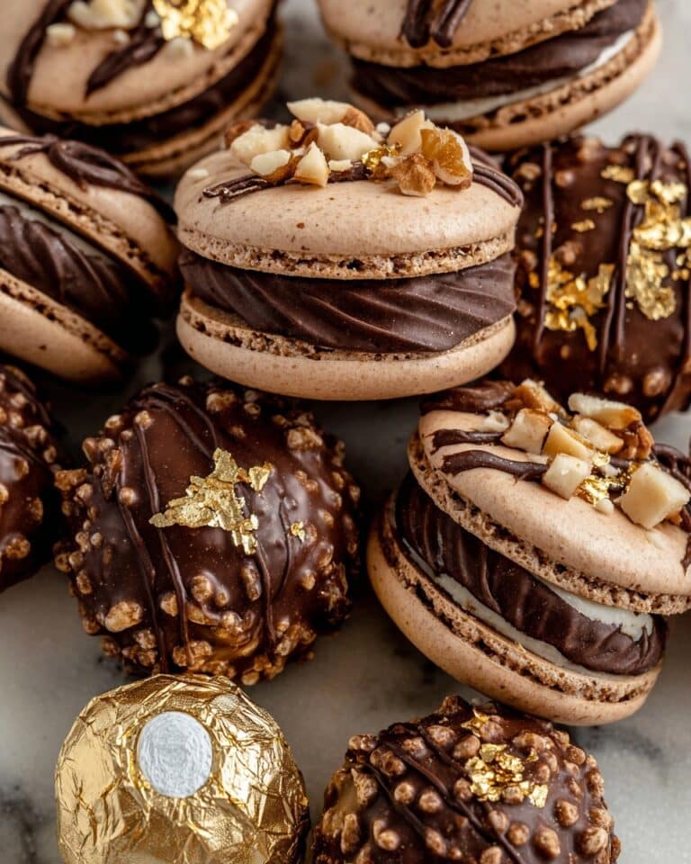 Ferrero Rocher Macarons with Nutella Ganache Recipe