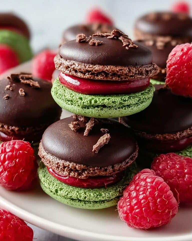 Chocolate Raspberry Ganache Macarons Recipe